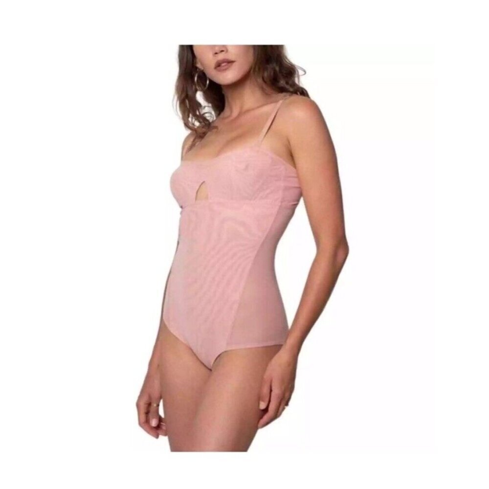 We are HAH by Free People Under The Wire Bodysuit | Copper Rose NWTS Small V